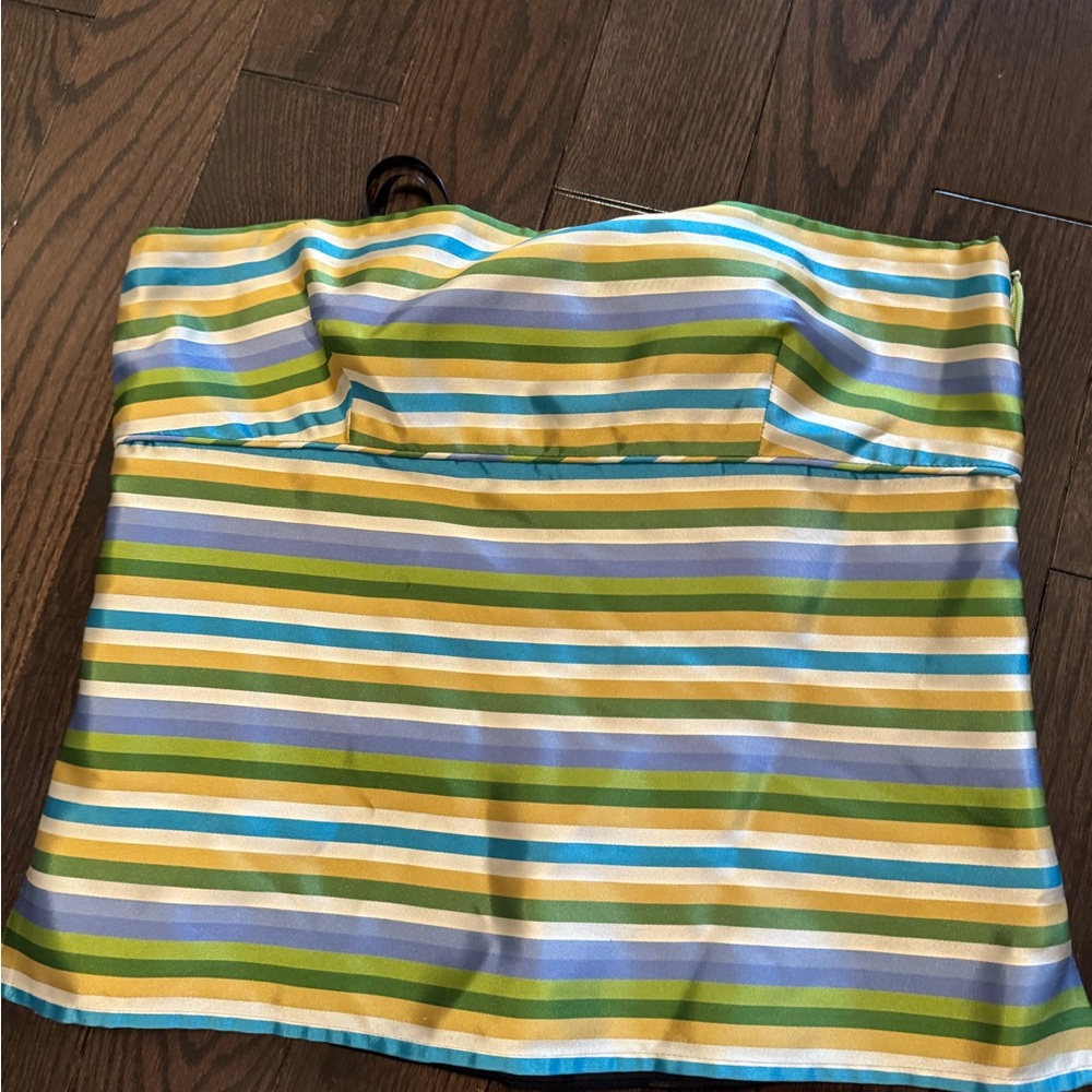 J. Crew Navy Silk Tube Top